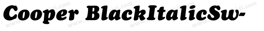 Cooper BlackItalicSw字体转换